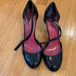 Kate Spade Made in Italy Leather Croc-Embossed Heels